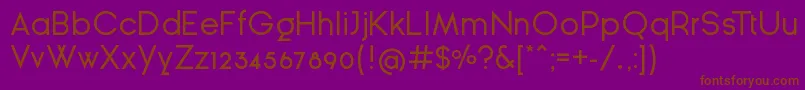 GinРІraSansRegular Font – Brown Fonts on Purple Background
