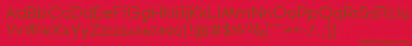GinРІraSansRegular Font – Brown Fonts on Red Background