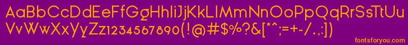 GinРІraSansRegular Font – Orange Fonts on Purple Background