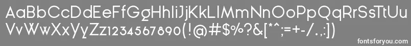 フォントGinРІraSansRegular – 灰色の背景に白い文字