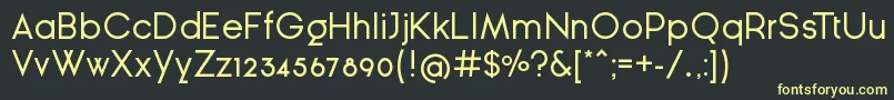 GinРІraSansRegular Font – Yellow Fonts on Black Background