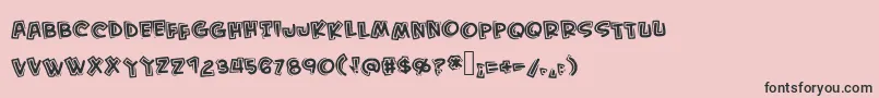 Kidfromhell Font – Black Fonts on Pink Background