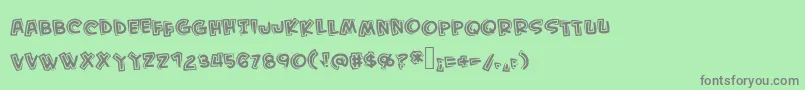 Kidfromhell Font – Gray Fonts on Green Background