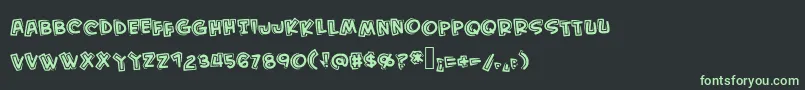 Шрифт Kidfromhell – зелёные шрифты на чёрном фоне