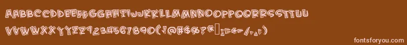 Kidfromhell Font – Pink Fonts on Brown Background