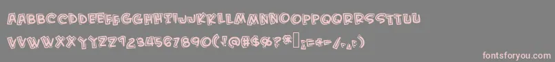 Kidfromhell Font – Pink Fonts on Gray Background