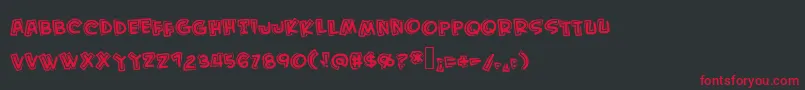 Kidfromhell Font – Red Fonts on Black Background