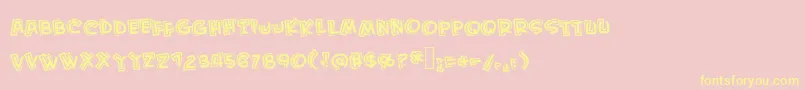 Kidfromhell Font – Yellow Fonts on Pink Background