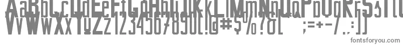 BertaDrug01-fontti – harmaat kirjasimet valkoisella taustalla