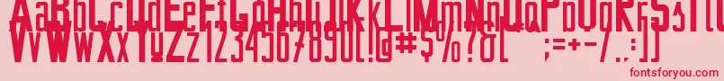 BertaDrug01 Font – Red Fonts on Pink Background