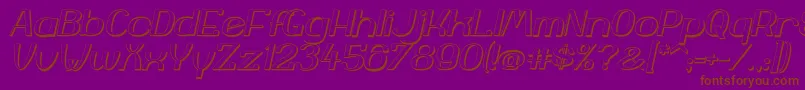 YiggivooUcI3D Font – Brown Fonts on Purple Background