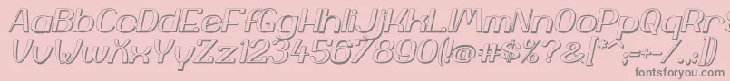 YiggivooUcI3D Font – Gray Fonts on Pink Background