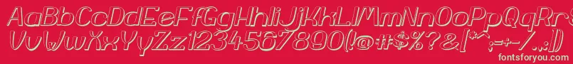 YiggivooUcI3D Font – Green Fonts on Red Background