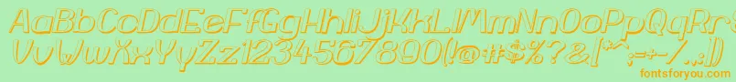 YiggivooUcI3D Font – Orange Fonts on Green Background