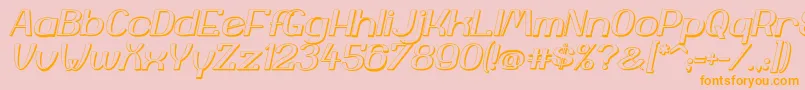 YiggivooUcI3D Font – Orange Fonts on Pink Background