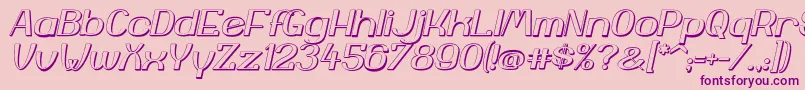 YiggivooUcI3D Font – Purple Fonts on Pink Background