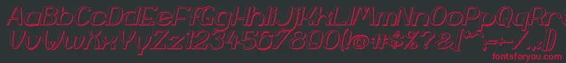 YiggivooUcI3D Font – Red Fonts on Black Background