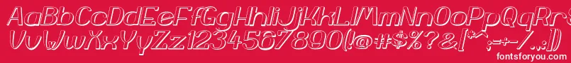 YiggivooUcI3D Font – White Fonts on Red Background