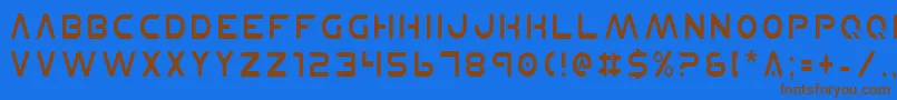 PlanetNCondensed-fontti – ruskeat fontit sinisellä taustalla