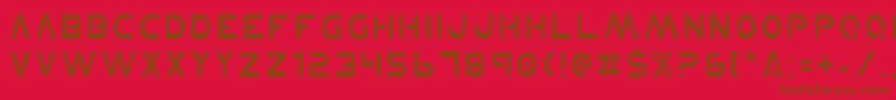 Шрифт PlanetNCondensed – коричневые шрифты на красном фоне