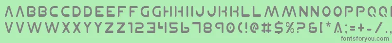 PlanetNCondensed Font – Gray Fonts on Green Background