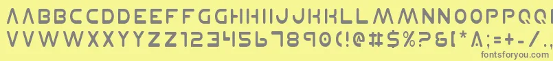 PlanetNCondensed Font – Gray Fonts on Yellow Background
