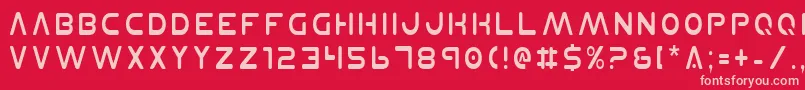 フォントPlanetNCondensed – 赤い背景にピンクのフォント