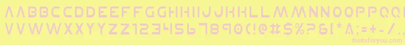 PlanetNCondensed Font – Pink Fonts on Yellow Background
