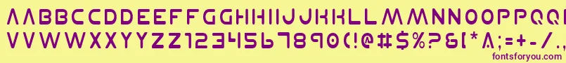 PlanetNCondensed Font – Purple Fonts on Yellow Background