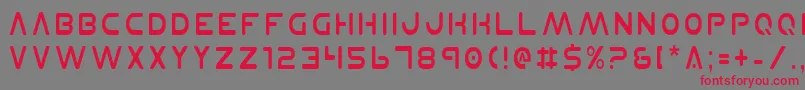 PlanetNCondensed Font – Red Fonts on Gray Background