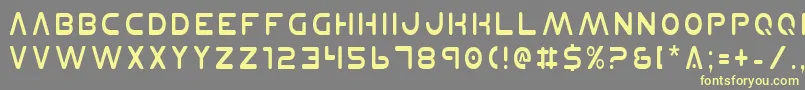 PlanetNCondensed Font – Yellow Fonts on Gray Background