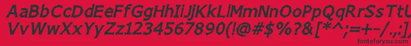 ChizzWideHighItalic Font – Black Fonts on Red Background