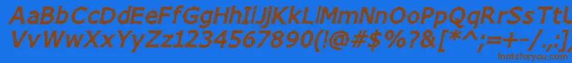 Шрифт ChizzWideHighItalic – коричневые шрифты на синем фоне