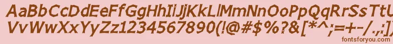 ChizzWideHighItalic Font – Brown Fonts on Pink Background