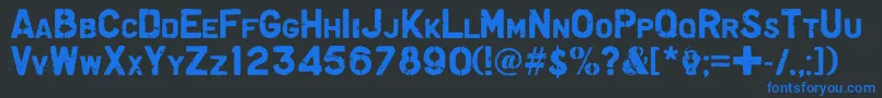 Graffiare Font – Blue Fonts on Black Background