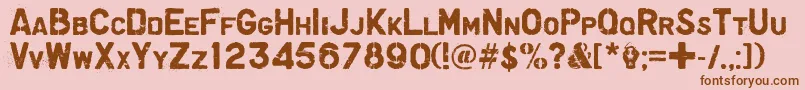 Graffiare Font – Brown Fonts on Pink Background