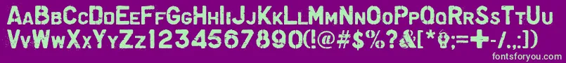 Graffiare Font – Green Fonts on Purple Background