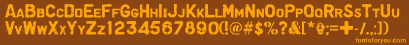 Graffiare Font – Orange Fonts on Brown Background