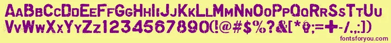 Police Graffiare – polices violettes sur fond jaune