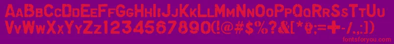 Graffiare Font – Red Fonts on Purple Background