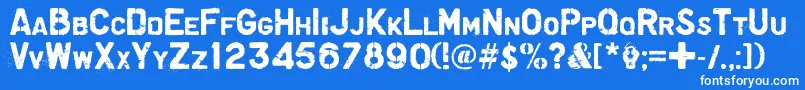 フォントGraffiare – 青い背景に白い文字