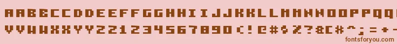 Pixelzim3x5Bold Font – Brown Fonts on Pink Background