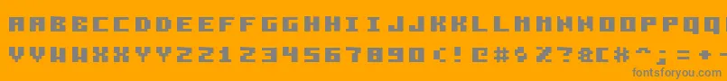 Pixelzim3x5Bold Font – Gray Fonts on Orange Background