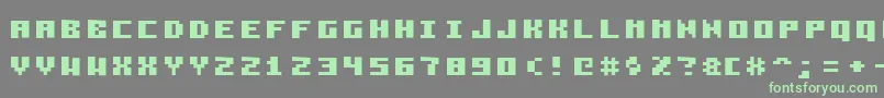 Pixelzim3x5Bold Font – Green Fonts on Gray Background