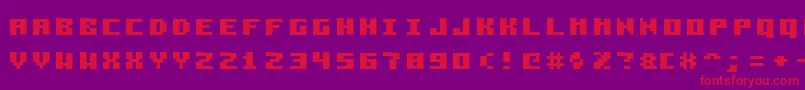 Pixelzim3x5Bold Font – Red Fonts on Purple Background