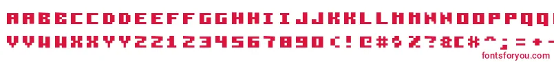 フォントPixelzim3x5Bold – 白い背景に赤い文字