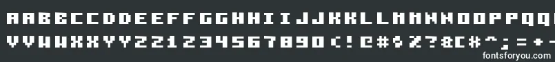 フォントPixelzim3x5Bold – 黒い背景に白い文字