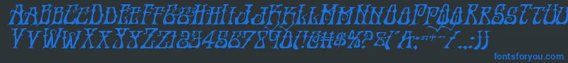 Instantzenexpandital Font – Blue Fonts on Black Background