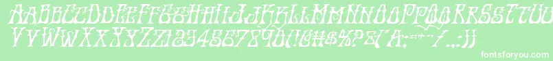 Instantzenexpandital Font – White Fonts on Green Background