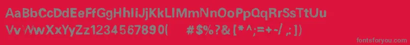 UnisketchBoldLimited Font – Gray Fonts on Red Background